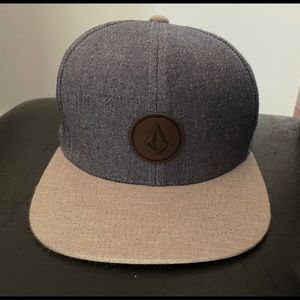 Volcom flat bill hat.